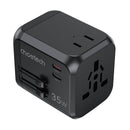 Choetech PD5008 travel charger, 3xUSB-A, 2xUSB-C, GaN, 35W, US/EU/UK/AU (black)