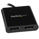 StarTech.com Adaptateur USB-C vers Double DisplayPort 1.2, Hub USB-C Multi-Moniteur MST, Double écran 4K 30Hz/1080p 60Hz DP Extender/Splitter pour Ordinateur Portable, Câble Intégré Extra-Long - Windows Uniquement