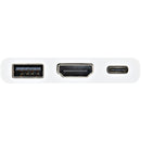 StarTech.com Adaptateur multiport USB-C vers HDMI 4K avec USB Power Delivery et port USB-A - Blanc