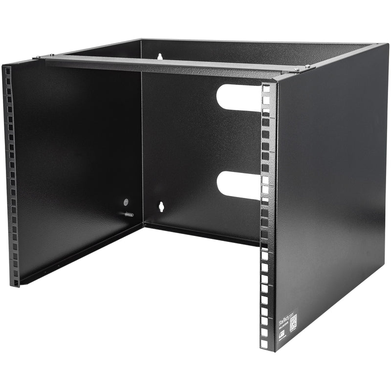 StarTech.com Support Mural pour Baie de Brassage 8U - Profondeur de 13,75" - Rack pour Panneau de Brassage 19" pour Équipement Réseau Peu Profond - Capacité de 36kg