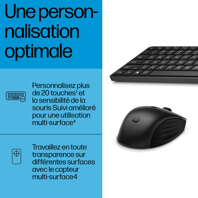 HP Ensemble clavier et souris sans fil 655