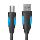 USB 2.0 A naar USB-B printerkabel Ventie VAS-A16-B100 1m Zwart