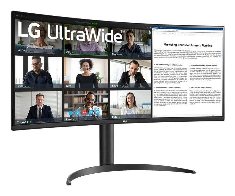 LG 34WR55QK-B platte pc-monitor 86,4 cm (34") 3440 x 1440 pixels Breedbeeld Quad HD Zwart