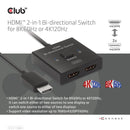 CLUB3D CSV-1384 commutateur écran, clavier et souris Noir
