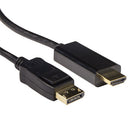 ACT AK3987 câble vidéo et adaptateur 0,5 m DisplayPort HDMI Noir