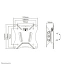 Neomounts NM-W60BLACK Support d'écran mural 10-30" - inclinable