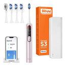 Sonic toothbrush with app, tips set and travel case S3 (pink)