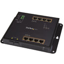 StarTech.com Switch Industriel POE+ Gigabit Ethernet 8 ports - 2 connexions MSA SFP - 30W - Switch Gbe Haute Puissance L2 adminstrable renforcé - Fixation murale Rail DIN IP-30/ -40C° à 75C°