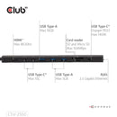 CLUB3D CSV-2550 station d'accueil Avec fil USB Type-C Noir