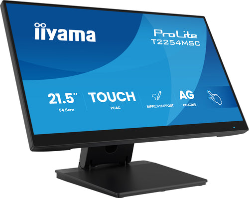 iiyama T2254MSC-B2AG 54,6 cm (21,5") 1920 x 1080 pixels Full HD LED touchscreen pc-monitor zwart