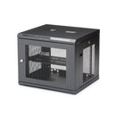 StarTech.com Armoire Réseau Murale 9U à 4 Montants avec Étagère 1U, Armoire Serveur Murale 19" pour Données / AV / Électronique / Équipement IT, Petite Armoire Rack Ventilée
