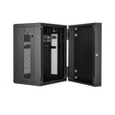 StarTech.com Armoire Réseau Murale à 4 Montants 15U avec Étagère 1U, Armoire Serveur Murale 19" à Charnières pour Équipement IT/AV/Électronique/Ordinateur, Armoire Rack Ventilée Flexible