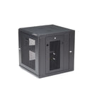 StarTech.com Armoire Réseau Murale à 4 Montants 12U avec Étagère 1U, Armoire Serveur Murale 19" à Charnières pour Équipement IT/AV/Électronique/Ordinateur, Armoire Rack Ventilée Flexible