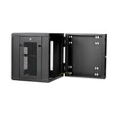 StarTech.com Armoire Réseau Murale à 4 Montants 12U avec Étagère 1U, Armoire Serveur Murale 19" à Charnières pour Équipement IT/AV/Électronique/Ordinateur, Armoire Rack Ventilée Flexible