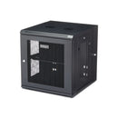 StarTech.com Armoire Réseau Murale à 4 Montants 12U avec Étagère 1U, Armoire Serveur Murale 19" à Charnières pour Équipement IT/AV/Électronique/Ordinateur, Armoire Rack Ventilée Flexible