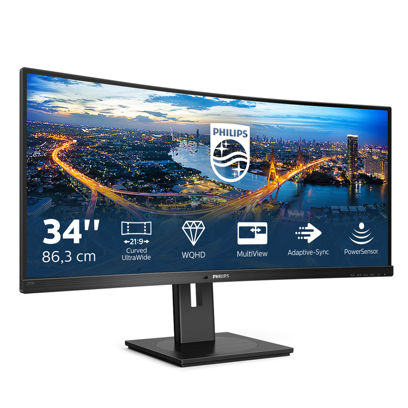 Philips B Line 345B1C/00 écran plat de PC 86,4 cm (34") 3440 x 1440 pixels Quad HD LCD Noir