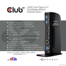 CLUB3D USB3.2 Gen1 Type A or C Dual Display 4K60Hz Docking Station DisplayLink® Certified