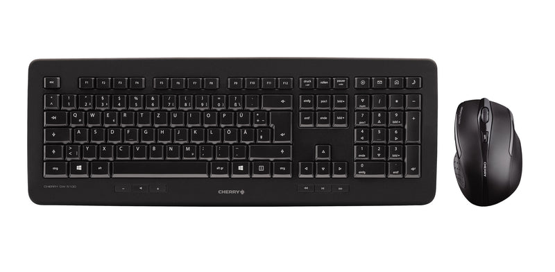 CHERRY DW 5100 clavier Souris incluse Universel RF sans fil AZERTY Belge Noir