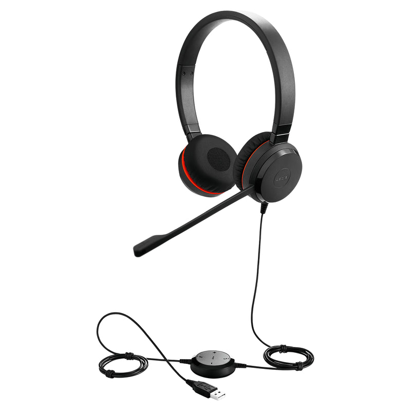 Jabra Evolve 20 Casque Avec fil Arceau Bureau/Centre d'appels USB Type-A Noir