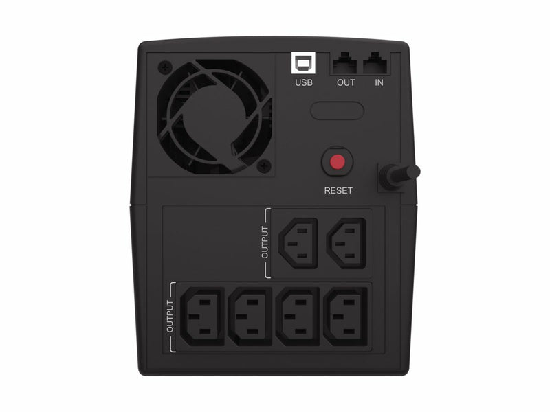Conceptronic ZEUS08E Uninterruptible Power Supply, Line Interactivity, 1.5 kVA, 900 W, 6 AC Outputs