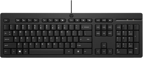 HP 125 Wired Keyboard (Bulk) clavier Bureau USB Noir
