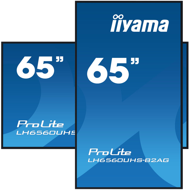 iiyama LH6560UHS-B2AG 64,5" (163,8 cm) Digitaal A-kaart Dynamisch display LED Wifi 500 cd/m² 4K Ultra HD Zwart Geïntegreerde processor Android 11 24/7