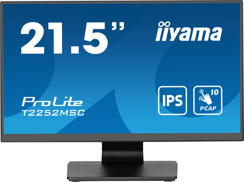 iiyama ProLite T2252MSC-B2 platte pc-monitor 54,6 cm (21.5") 1920 x 1080 Pixels Full HD LCD-touchscreen Zwart