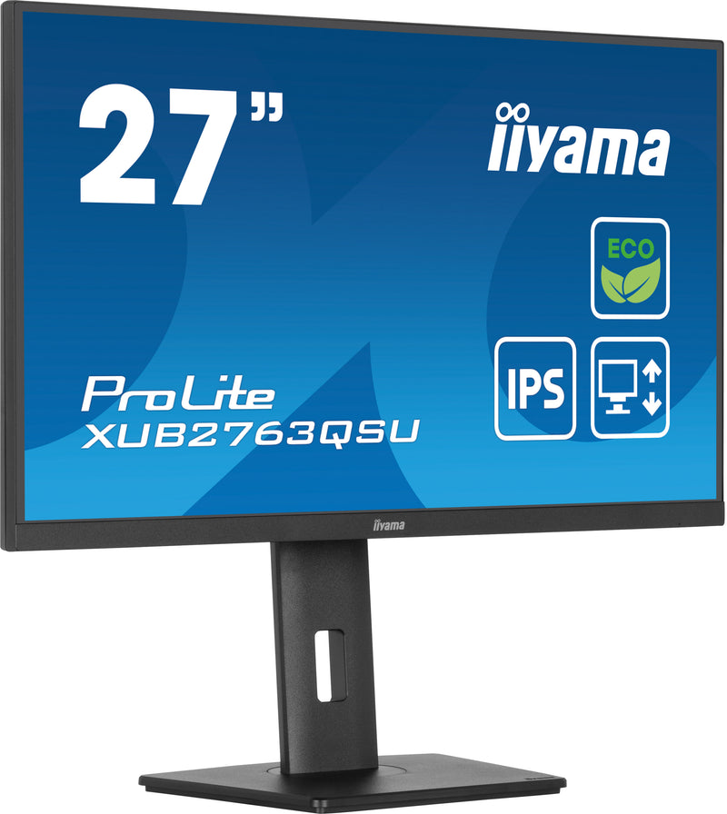 iiyama ProLite XUB2763QSU-B1 27" (68,6 cm) PC Flat Panel Monitor 2560 x 1440 Pixels Quad HD LED Zwart