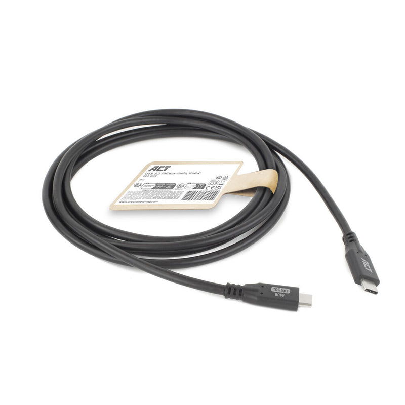 ACT Câble USB 3.0 10Gbps 60W USB Type-C, 1 mètre