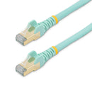 StarTech.com Cordon de raccordement CAT6a (1,5 m) sans crochet - Câble patch RJ45 - Turquoise