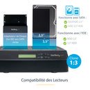 StarTech.com Duplicateur et Effaceur de Disques Durs à 4 baies, Cloneur/Copieur Autonome de HDD/SSD 1:3 SATA, Station d'Accueil USB 3.0 - eSATA vers SATA, Duplicateur de Disques Durs, Conception Sans Outillage