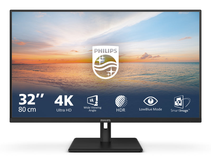 Philips 1000-serie 32E1N1800LA/00 LED-scherm 80 cm (31,5") 3840 x 2160 pixels 4K Ultra HD LCD Zwart