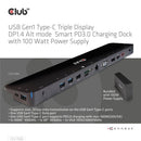CLUB3D CSV-1565 station d'accueil USB 3.2 Gen 1 (3.1 Gen 1) Type-C Noir