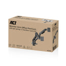 ACT Bras double moniteur office premium, avec vérin à gaz
