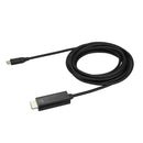 StarTech.com Adaptateur USB-C vers HDMI 3m - Câble Vidéo USB Type C vers HDMI 2.0 - 4K60Hz - Compatible Thunderbolt 3 - Convertisseur USB-C à HDMI - DP 1.2 Alt Mode HBR2 - Noir