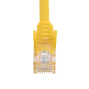 StarTech.com Câble réseau Cat5e UTP sans crochet de 1 m - Cordon Ethernet RJ45 anti-accroc - M/M - Jaune