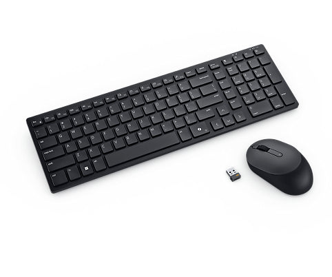 DELL Pro Compact and Silent Keyboard and Mouse - KM555 - US International (QWERTY)