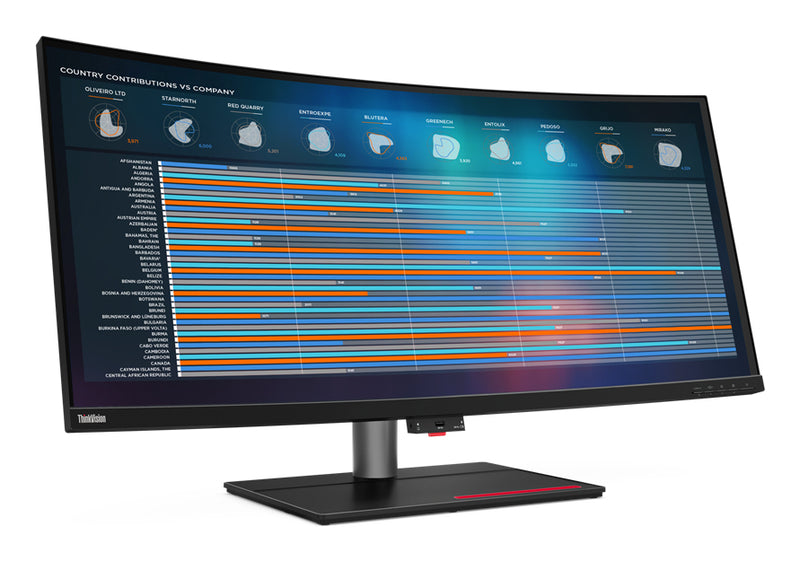 Lenovo ThinkVision P40w-20 LED-scherm 100,8 cm (39,7") 5120 x 2160 pixels 5K Ultra HD Zwart