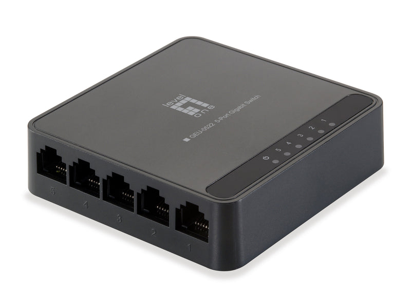 LevelOne GEU-0522 Gigabit Ethernet Network Switch (10/100/1000) Black
