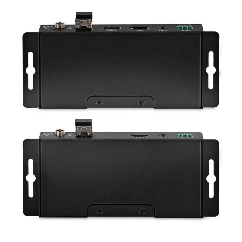 StarTech.com Kit Extender HDMI Fibre Optique - 4K60Hz jusqu'à 1km (Monomode) ou 300m (Multimode) Fibre optique LC, HDR, HDCP, Audio 3.5mm/RS232/Extender IR - Prolongateur/Extension HDMI - Kit Émetteur et Récepteur