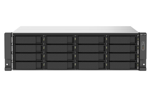QNAP TS-1673AU-RP-16G opslagserver NAS Rack (3 U) Ryzen Embedded V1500B 16 GB DDR4 0 TB QNAP QTS Zwart, Grijs