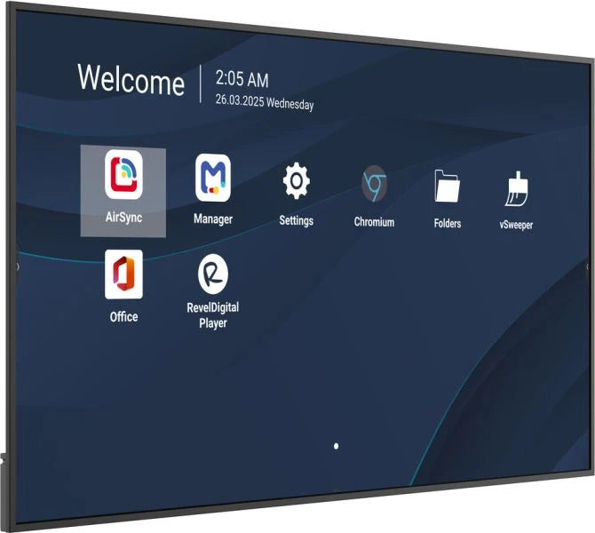 Viewsonic CDE8614-2C Écran d'affichage dynamique Écran plat de signalisation numérique 2,18 m (86") LCD Wifi 500 cd/m² 4K Ultra HD Noir Intégré dans le processeur Android 14 24/7