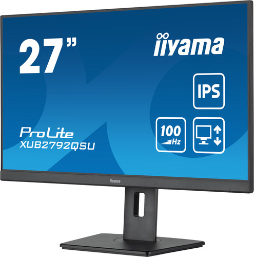 iiyama ProLite XUB2792QSU-B6 27" (68,6 cm) PC Flat Panel Monitor 2560 x 1440 Pixels Quad HD LED Zwart