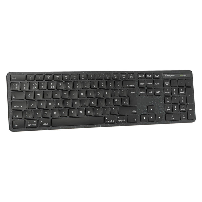 Targus EcoSmart AKB873NO clavier Universel RF sans fil + Bluetooth QWERTY Nordique Noir