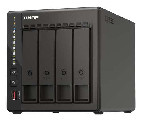 QNAP TS-453E NAS Tower Intel® Celeron® J6412 8 Go 0 To QNAP QTS Noir