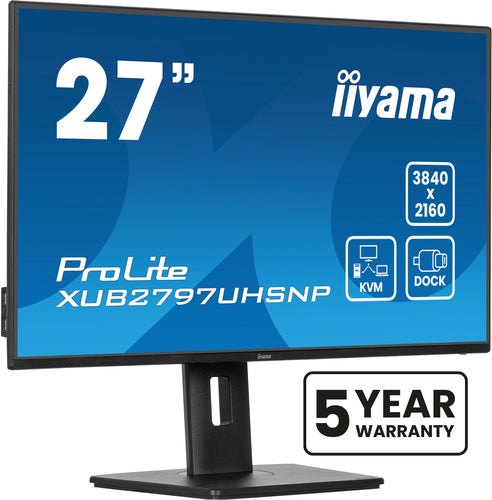 iiyama ProLite XUB2797UHSNP-B1 écran plat de PC 68,6 cm (27") 3840 x 2160 pixels 4K Ultra HD LED Noir