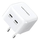 Vention FBPW0-EU USB(C+C) GaN (35W/35W) hands charger (white)