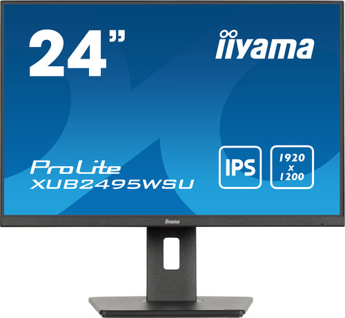 iiyama ProLite XUB2495WSU-B7 platte pc-monitor 61,2 cm (24,1") 1920 x 1200 pixels 4K Ultra HD LED Zwart