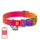 Waudog hondenhalsband van gradiënt nylon met QR-code, oranje, maat M