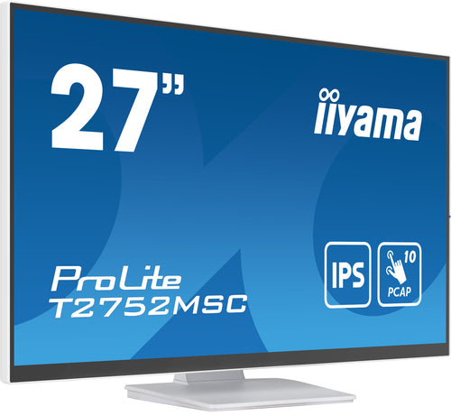 iiyama ProLite T2752MSC-W1 27" (68,6 cm) PC-flatscreenmonitor, 1920 x 1080 pixels Full HD LED-touchscreen, wit